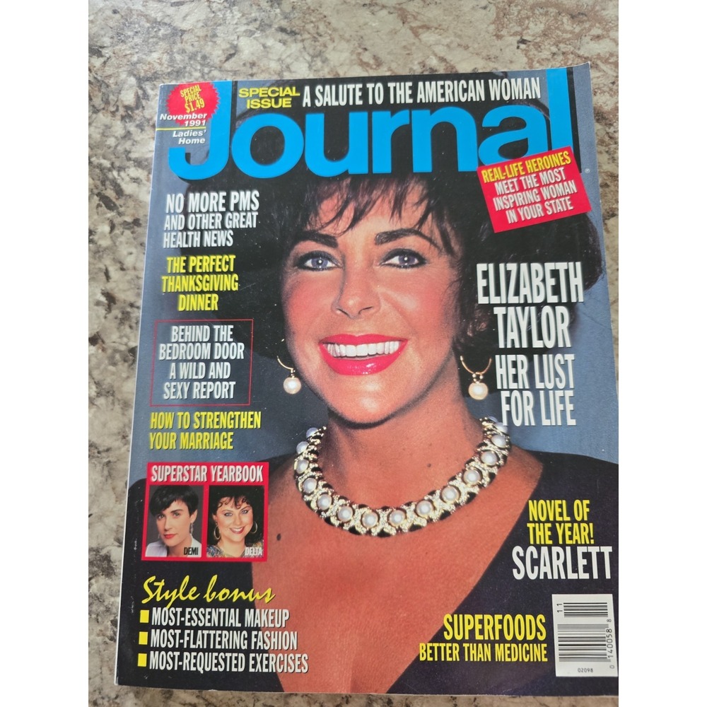 Ladies Home Journal November 1991 Elizabeth Taylor